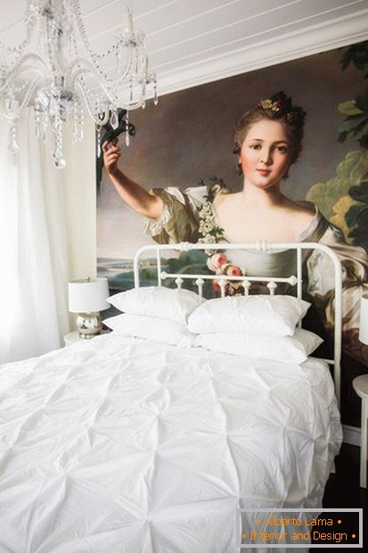 Убава лустерот во мала спална соба