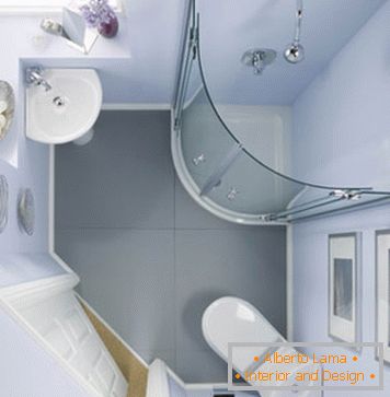 Внатрешен дизајн во компактен бања