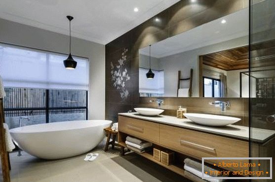 Хармоничен азиски дизајн на бањата