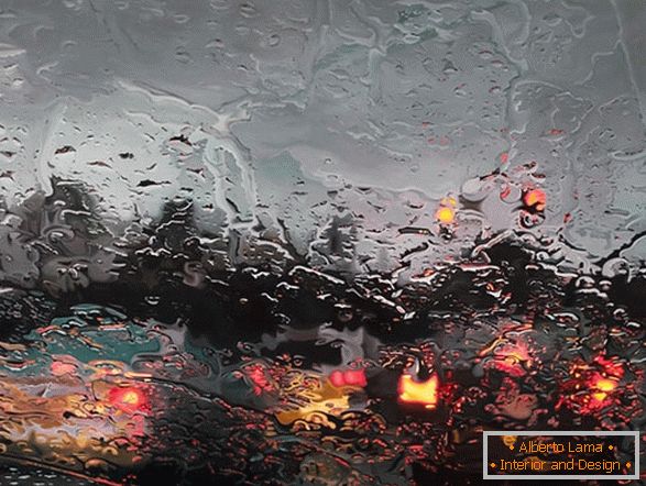Поглед на шофершајбната на дожд однатре, уметник Григориј Тејкер