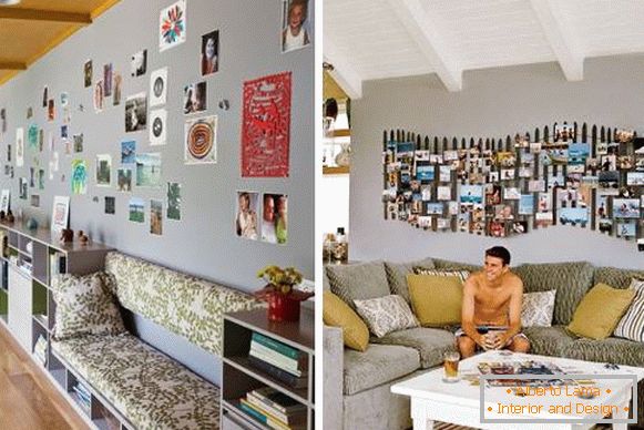Како можете да го декорирате ѕидот во собата со вашите фотографии
