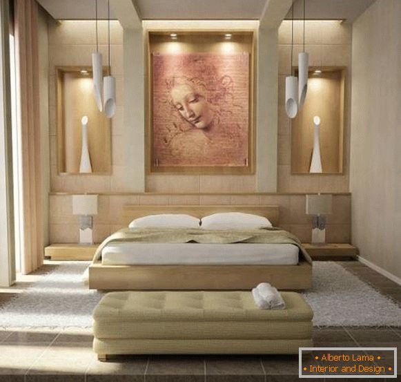 Инспирирачки дизајн на спални со извајани светла