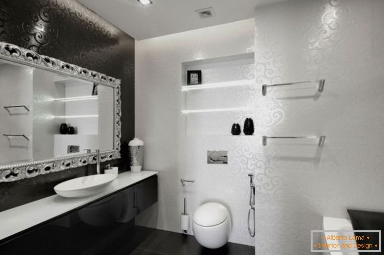 enchanting-white-wall-painted-бањаroom-with-free-standing-vanities-also-built-shelves-cabinet-over-toilet-as-decorate-small-space-mens-black-and-white-бањаroom-decoration-ideas-2
