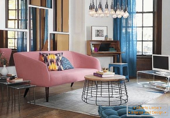 Модерен дизајн на дневната соба во бои од 2016 година