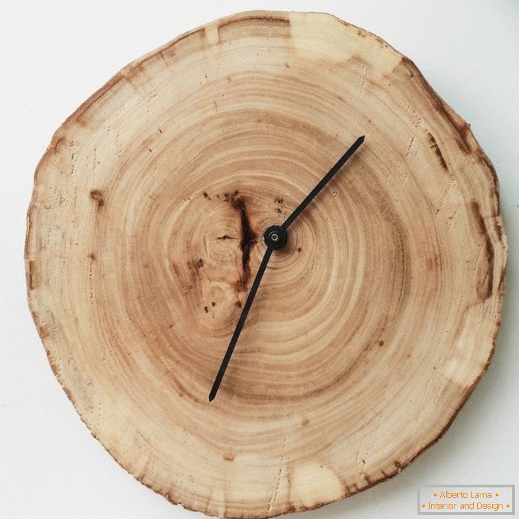 Бирање за ѕиден часовник изработен од дрво