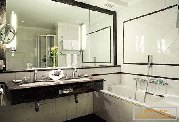 дизајн на бања со големо огледало, фото 38