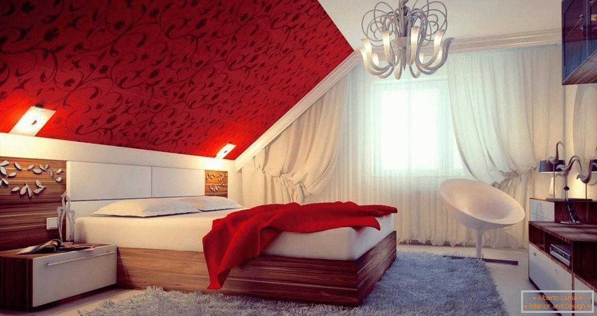 Спална соба во поткровје на приватна куќа