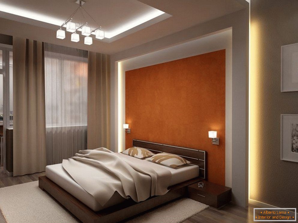Спална соба дизајн со светлина
