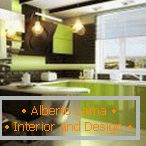 Светло зелена кујна мебел