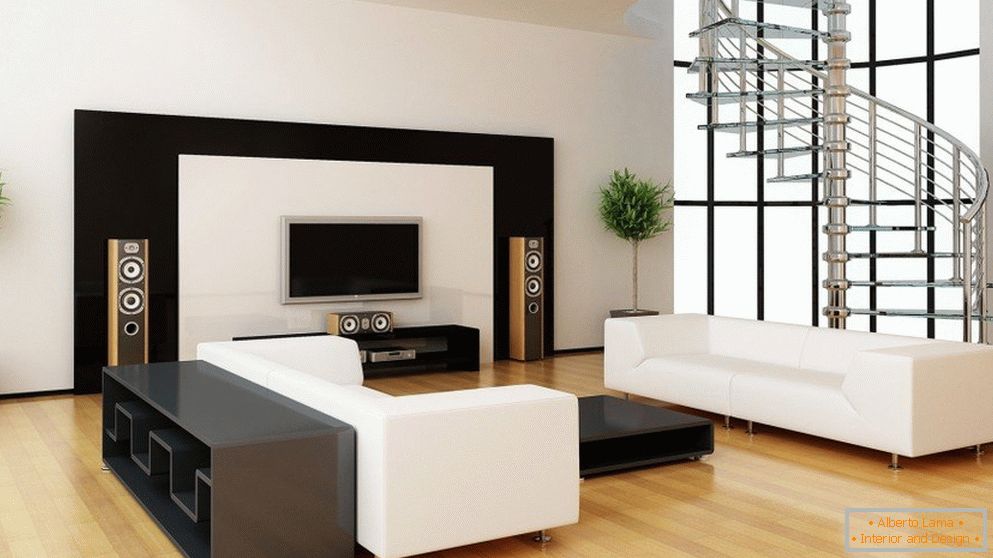 Дизајн на дневната соба во стилот на минимализмот