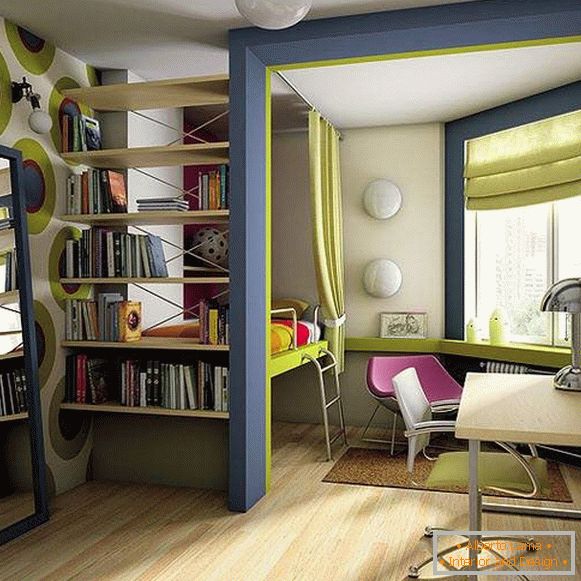 дизајн на една соба мал стан, фото 24