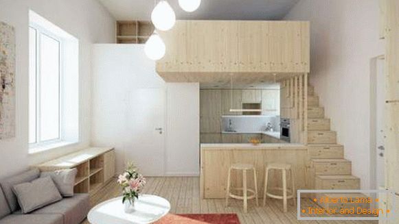 мал студиски стан за внатрешен дизајн, фото 27