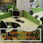 Канцелариски мебел зелено беж