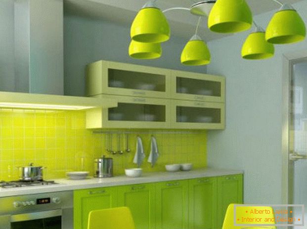 модерен дизајн на кујната во станот фото