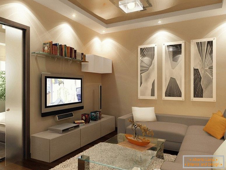 Дизајнирајте мала сала во станот