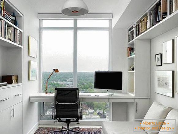 дизајн на канцеларија во стан во модерен стил, фото 20