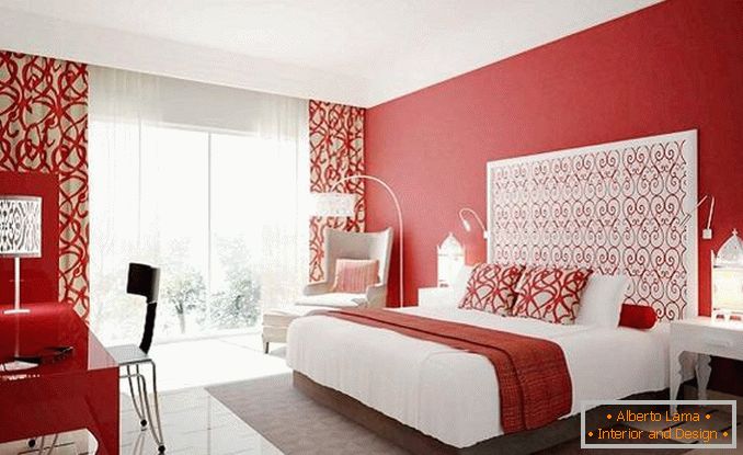 црвена спална соба дизајн, слика 13
