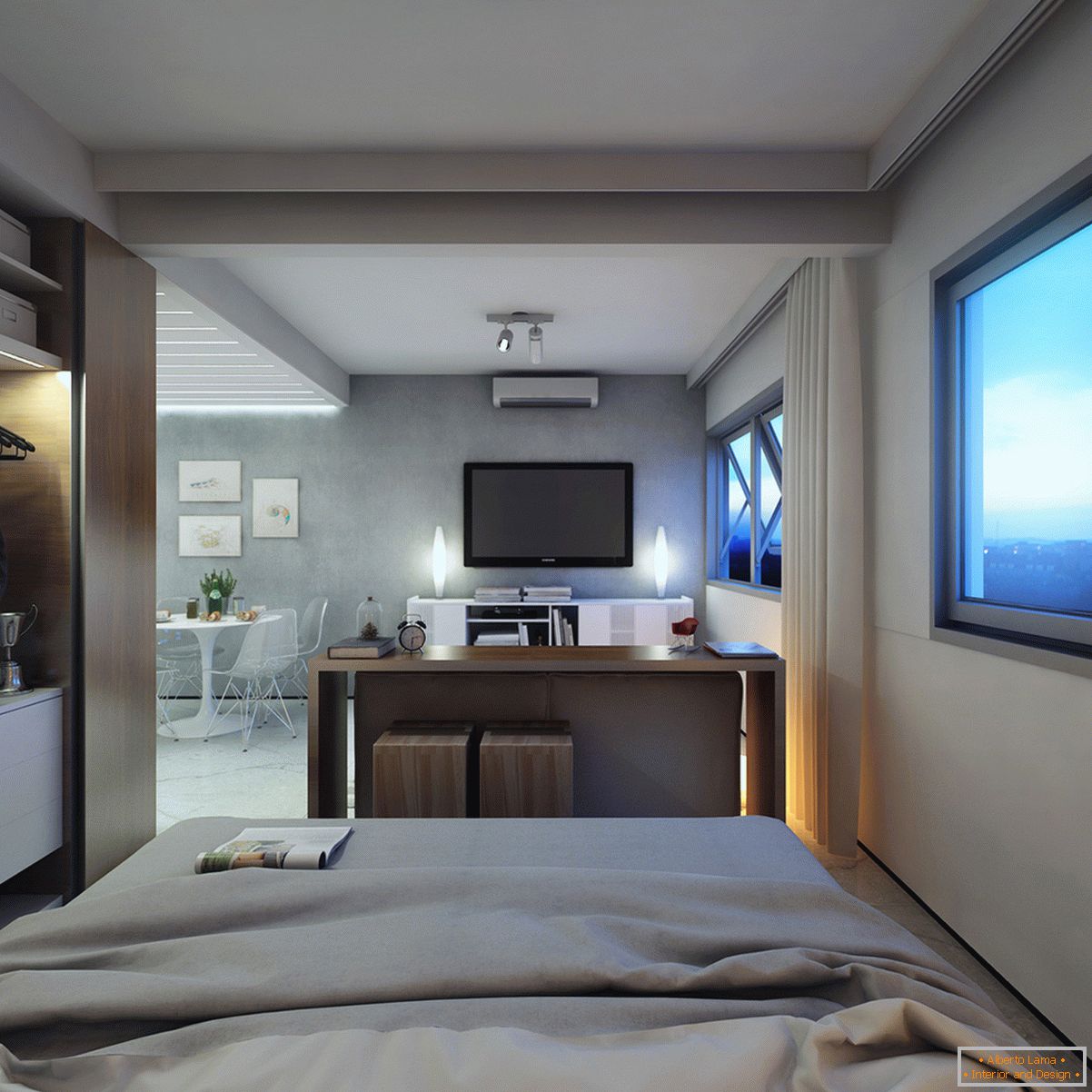 Спална соба дизајн во мал стан