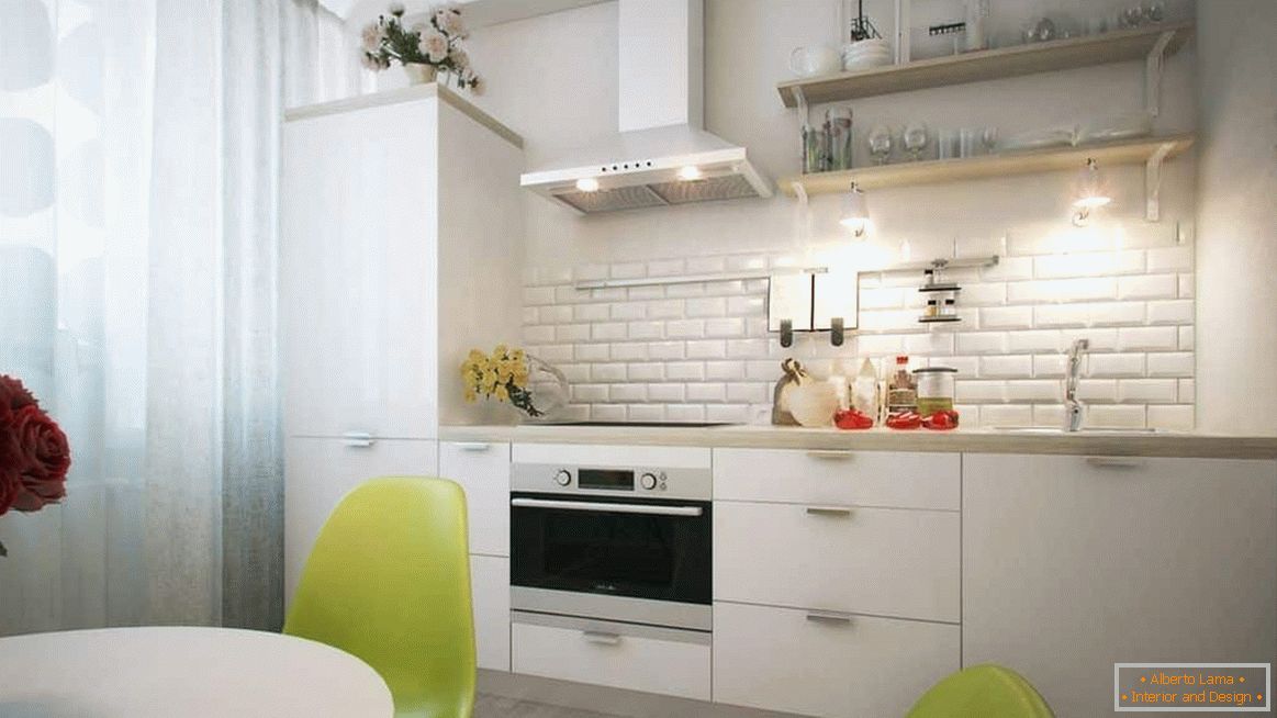 Кујна со вграден фрижидер