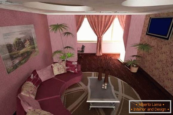 Дизајн на мали соби во станот - сала во една соба Хрушчов