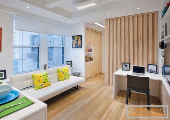 Прекрасен дизајн на еднособен стан со површина од 40 квадратни метри