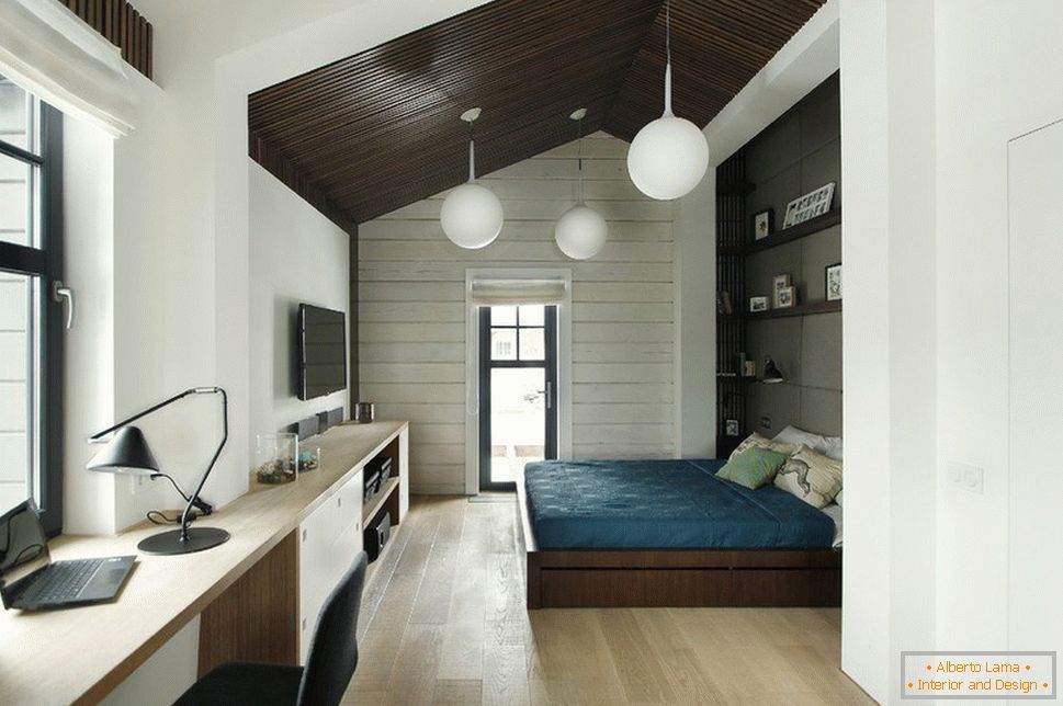 Спална соба дизајн со кабинет
