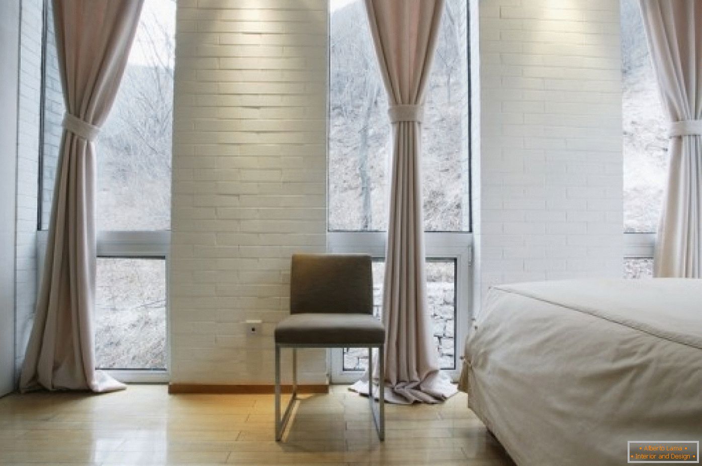 Спална соба дизајн во бели бои