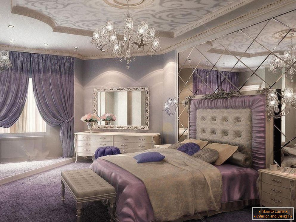 Спална соба јоргована во класичен стил