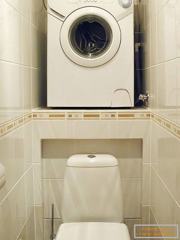 Машина за перење преку тоалетот - како да се направи внатрешни работи