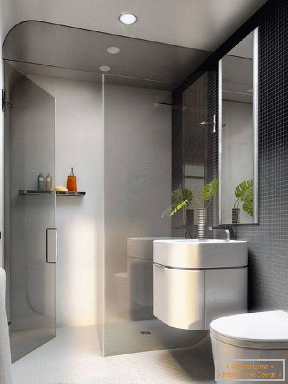 дизајн на бања во комбинација со тоалет, фото 12