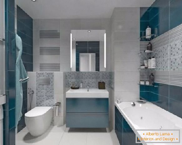 тоалет во комбинација со дизајн на бања, слика 4