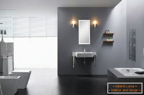 дизајн на бања во комбинација со тоалет, фото 38
