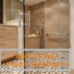 Мозаик во кафени тонови во бањата декорација