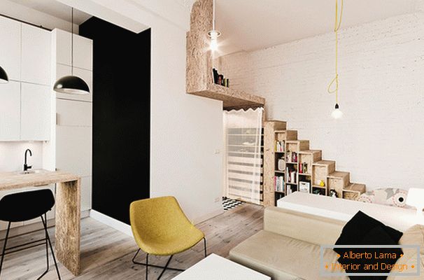 Внатрешен дизајн на мал стан во Полска