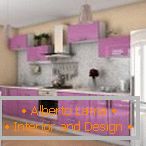 Класичен дизајн на виолетова кујна