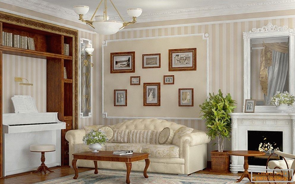 Декорација на дневната соба во француски стил