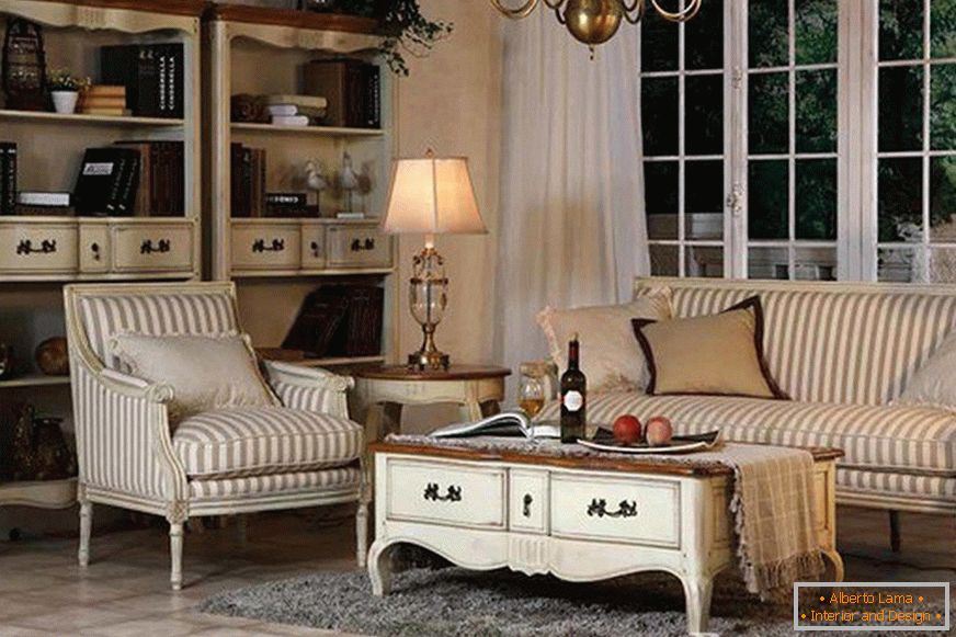 Мебел во гроздобер стил во францускиот ентериер