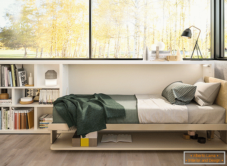 Трансформирачки кревет во мала спална соба
