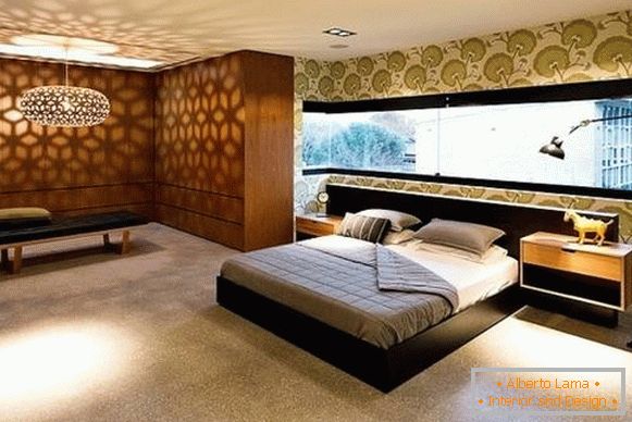 Голема гардероба во спалната соба - фото дизајн