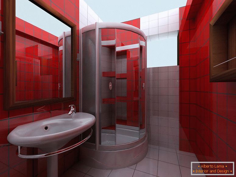 Црвени ѕидови во бањата