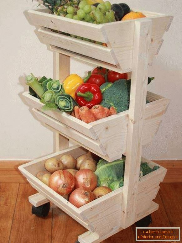 Тркала за чување зеленчук во кујната