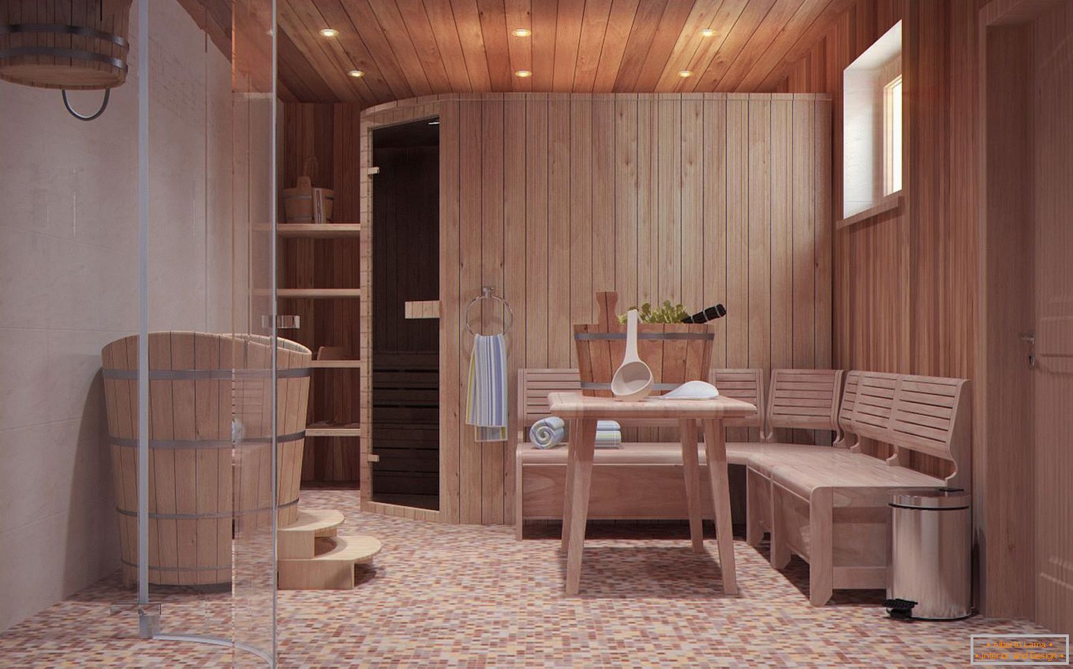 Релаксација соба во скандинавски стил бања