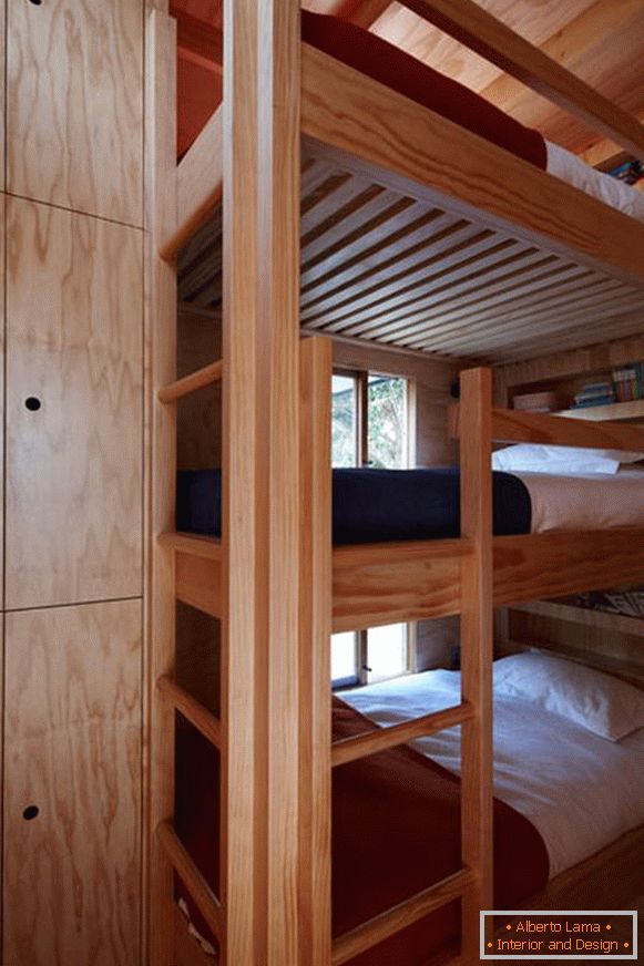 Спална соба на една мала куќа во Нов Зеланд