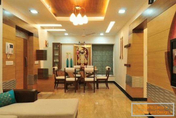 Внатрешноста на стан во модерен индиски стил - фото