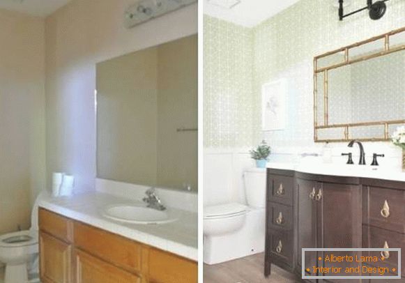 Нов дизајн на бања во приватна куќа пред и после