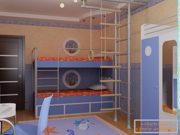 внатрешноста на детска соба за ученик, фото 57