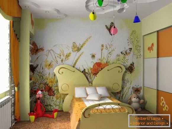 стилови на внатрешна декорација на детска соба за девојче