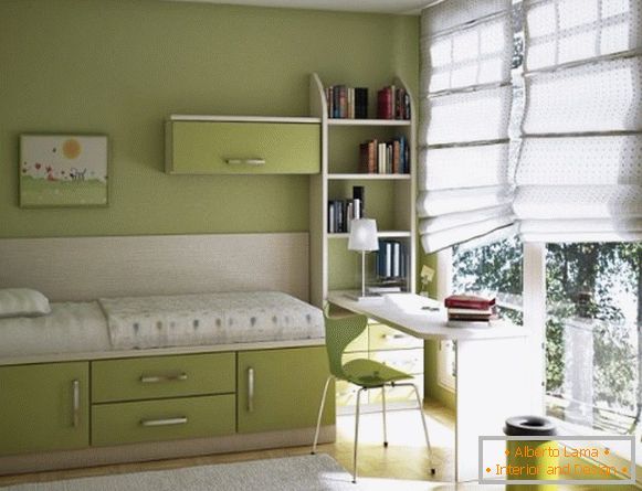 пример за употреба на мебел во внатрешноста на детска спална соба