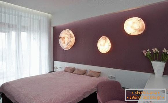 High-tech стил - фото завеси во спалната соба