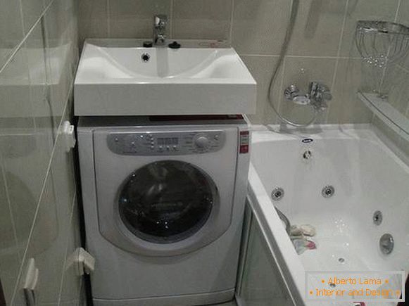 дизајн на бања со машина за перење, слика 1
